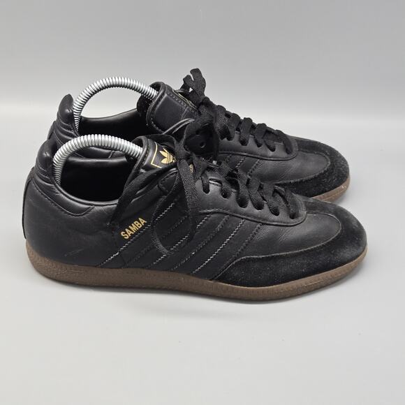 Adidas Originals Samba Mens Size 7 Black Gum 2008 Leather Sneakers Unique Stitch - Picture 5 of 11